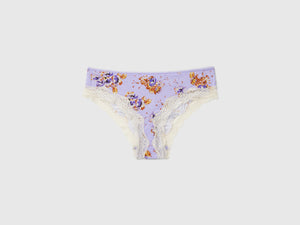 Slip in charmeuse con stampa fiori