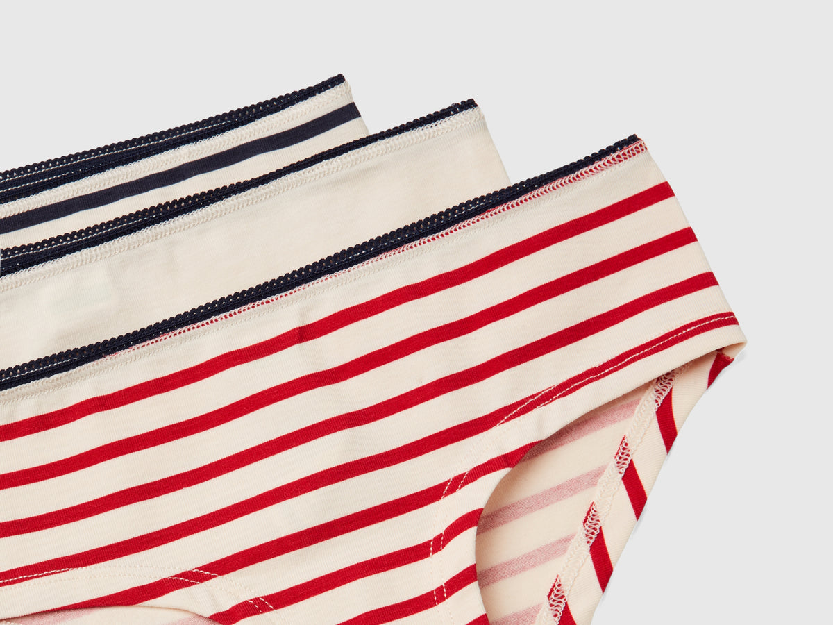 Tre culotte in cotone stretch