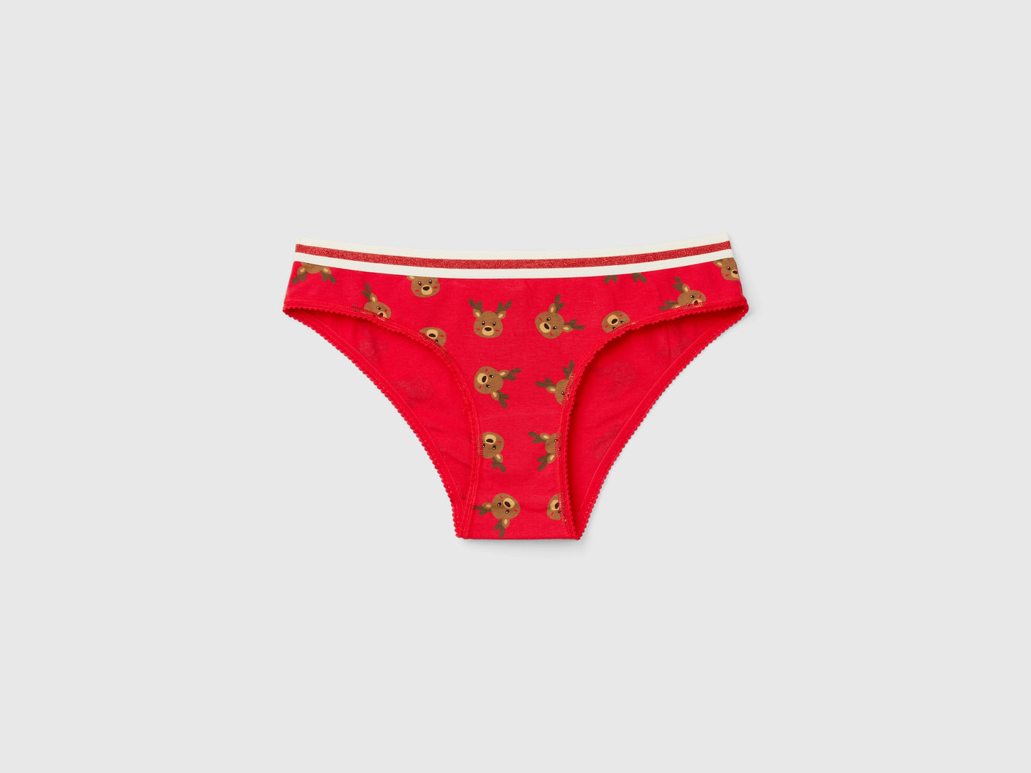 Slip con stampa renna da donna rosso | Benetton Outlet