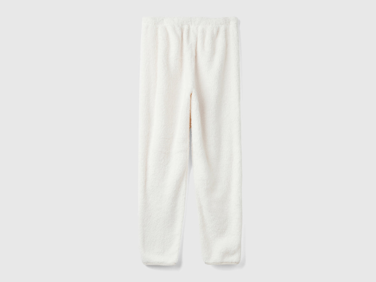 Joggers in pelliccia sintetica