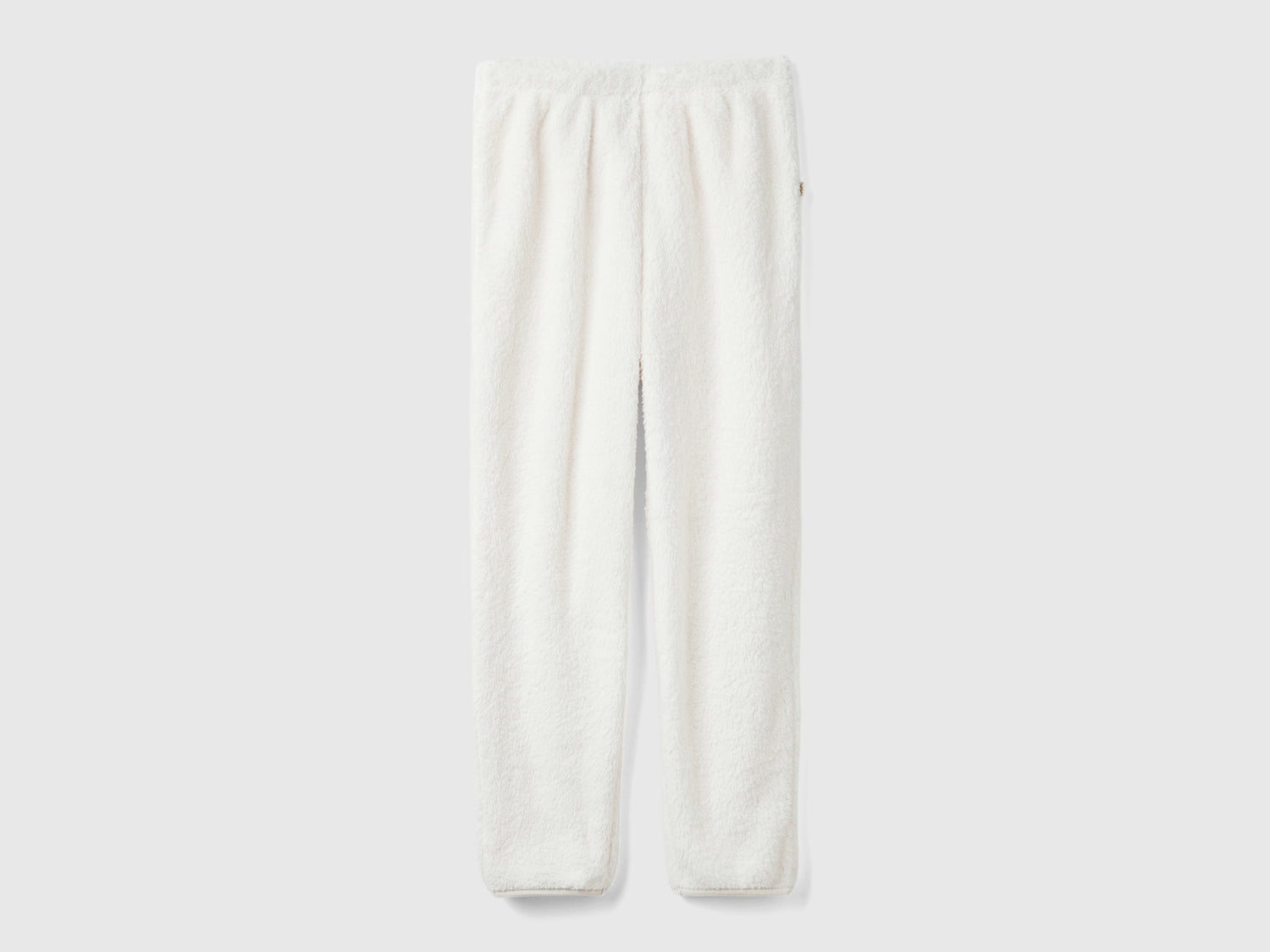 Joggers in pelliccia sintetica da donna bianco panna | Benetton Outlet