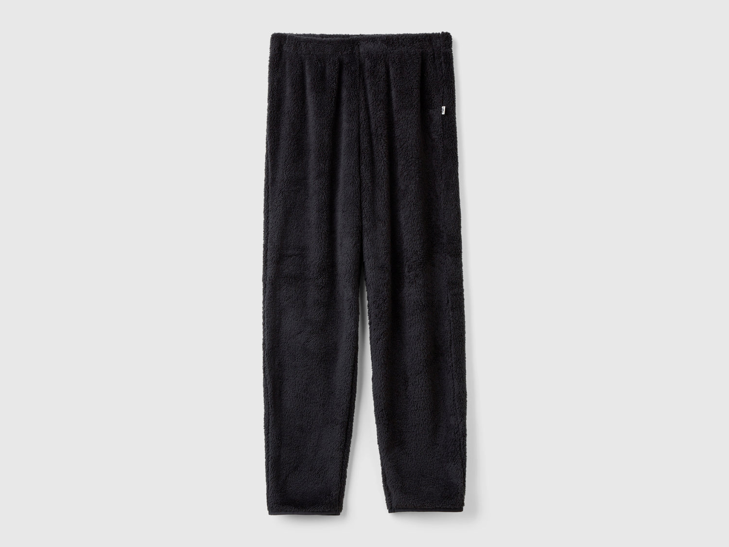 Joggers in pelliccia sintetica da donna nero | Benetton Outlet