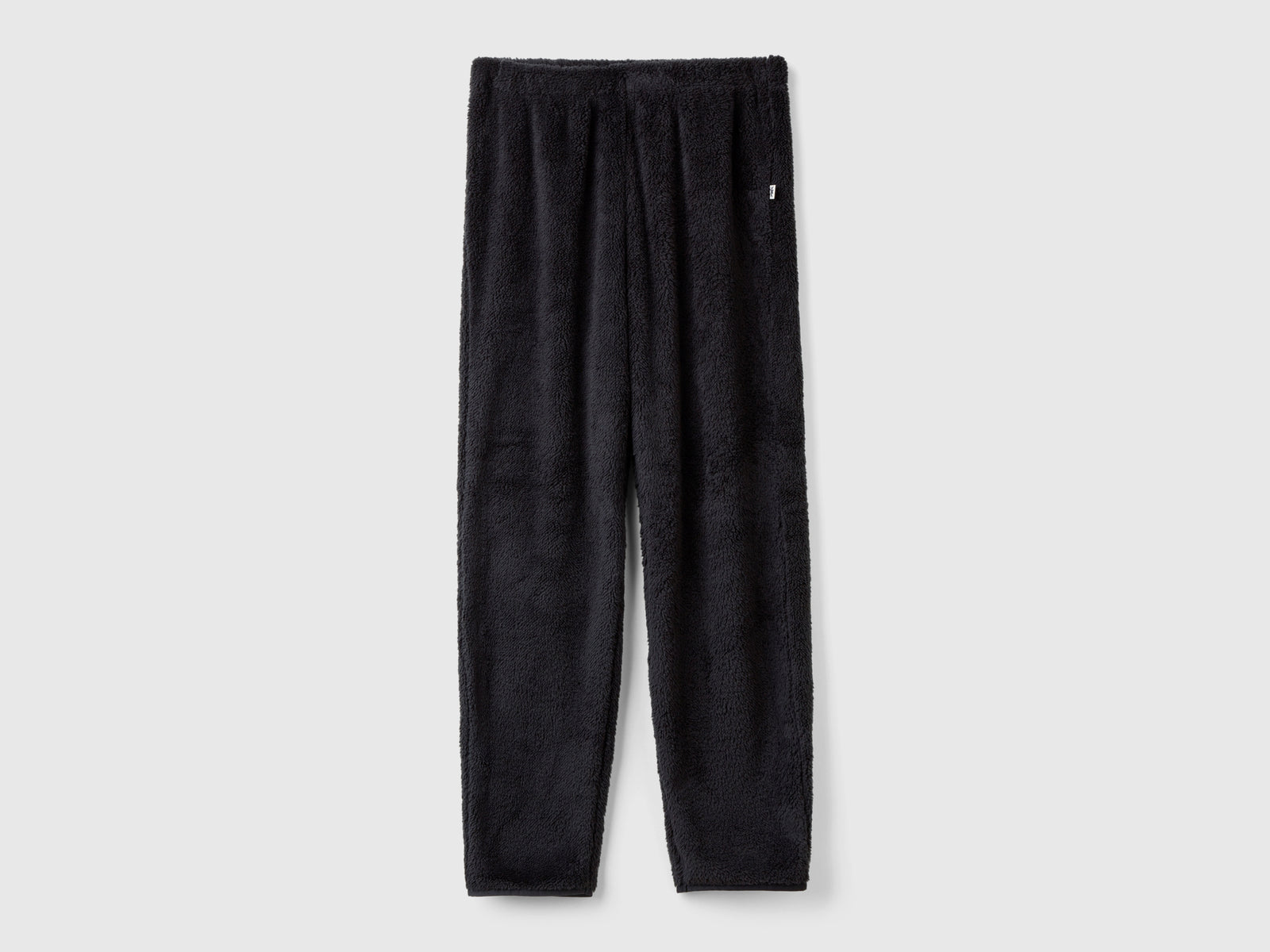 Faux fur joggers da donna nero | Benetton Outlet