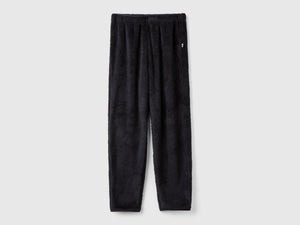 Faux fur joggers