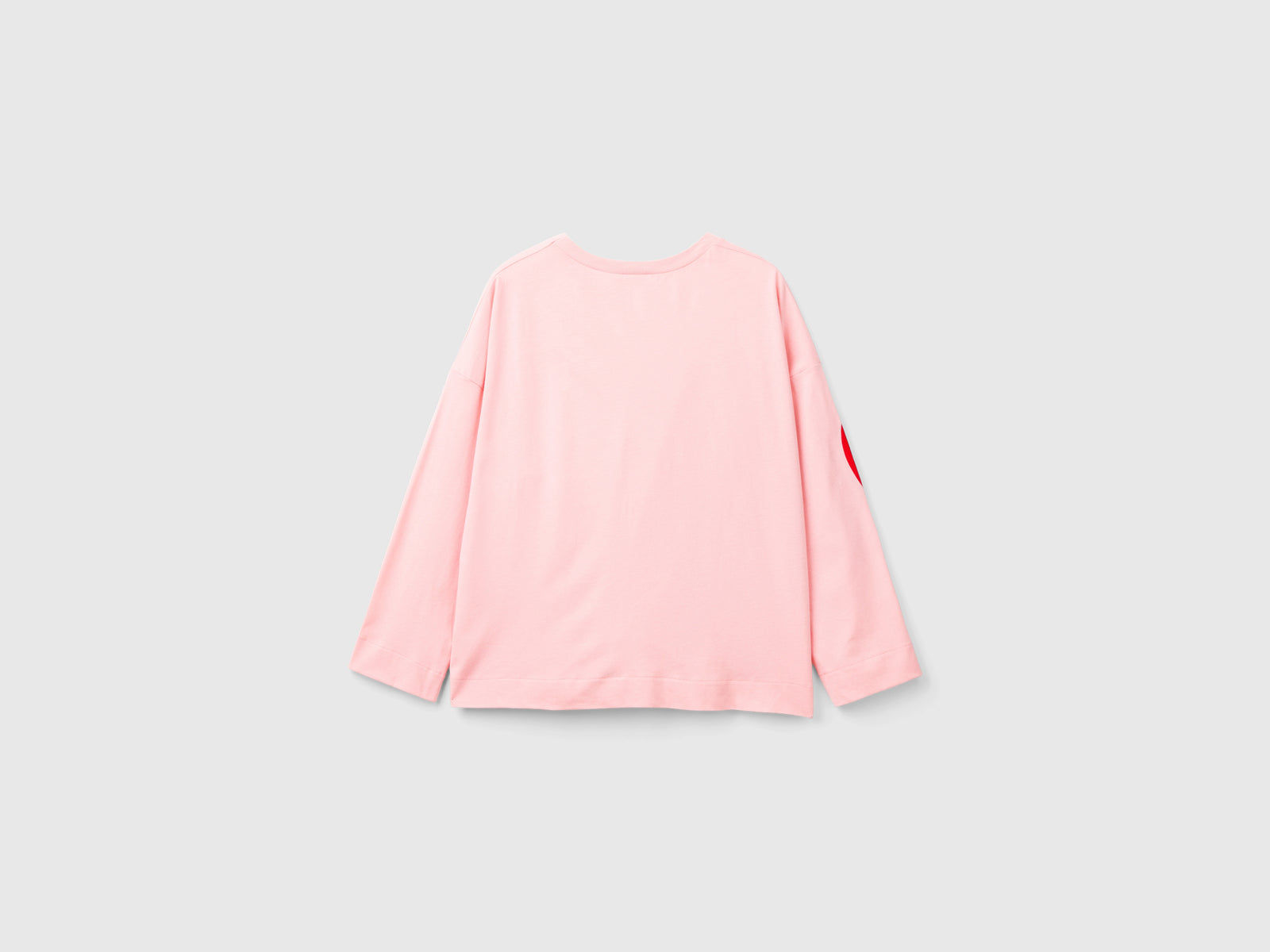 Maglietta con stampa cuore da donna rosa 2 | Benetton Outlet