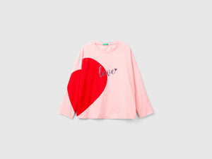 Maglietta con stampa cuore