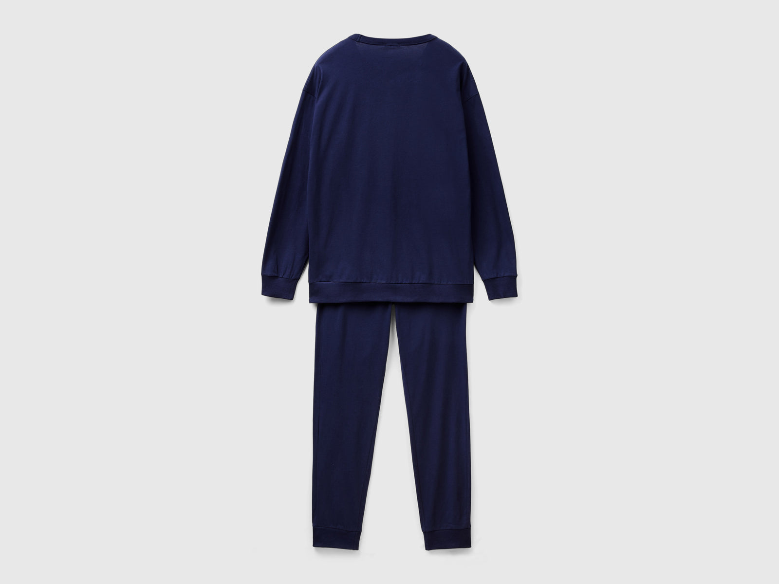 Pijamas de algodón de fibra larga da uomo blu scuro 2 | Benetton Outlet