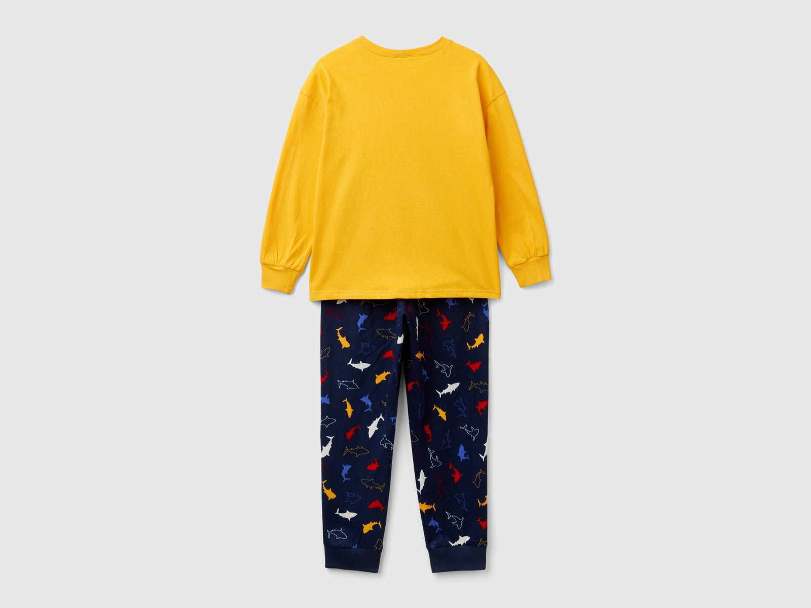 Pigiama lungo in caldo cotone da bambino giallo 2 | Benetton Outlet