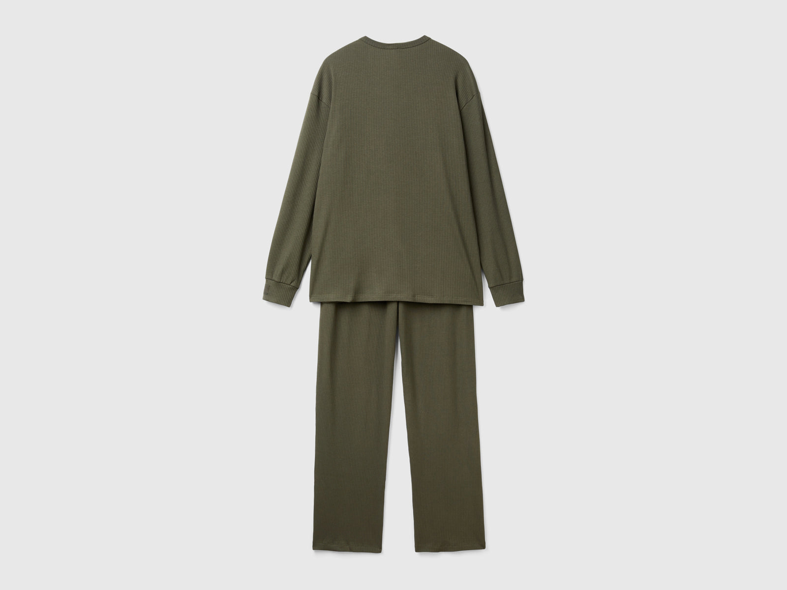 pijama de algodón elástico da uomo verde militare 2 | Benetton Outlet