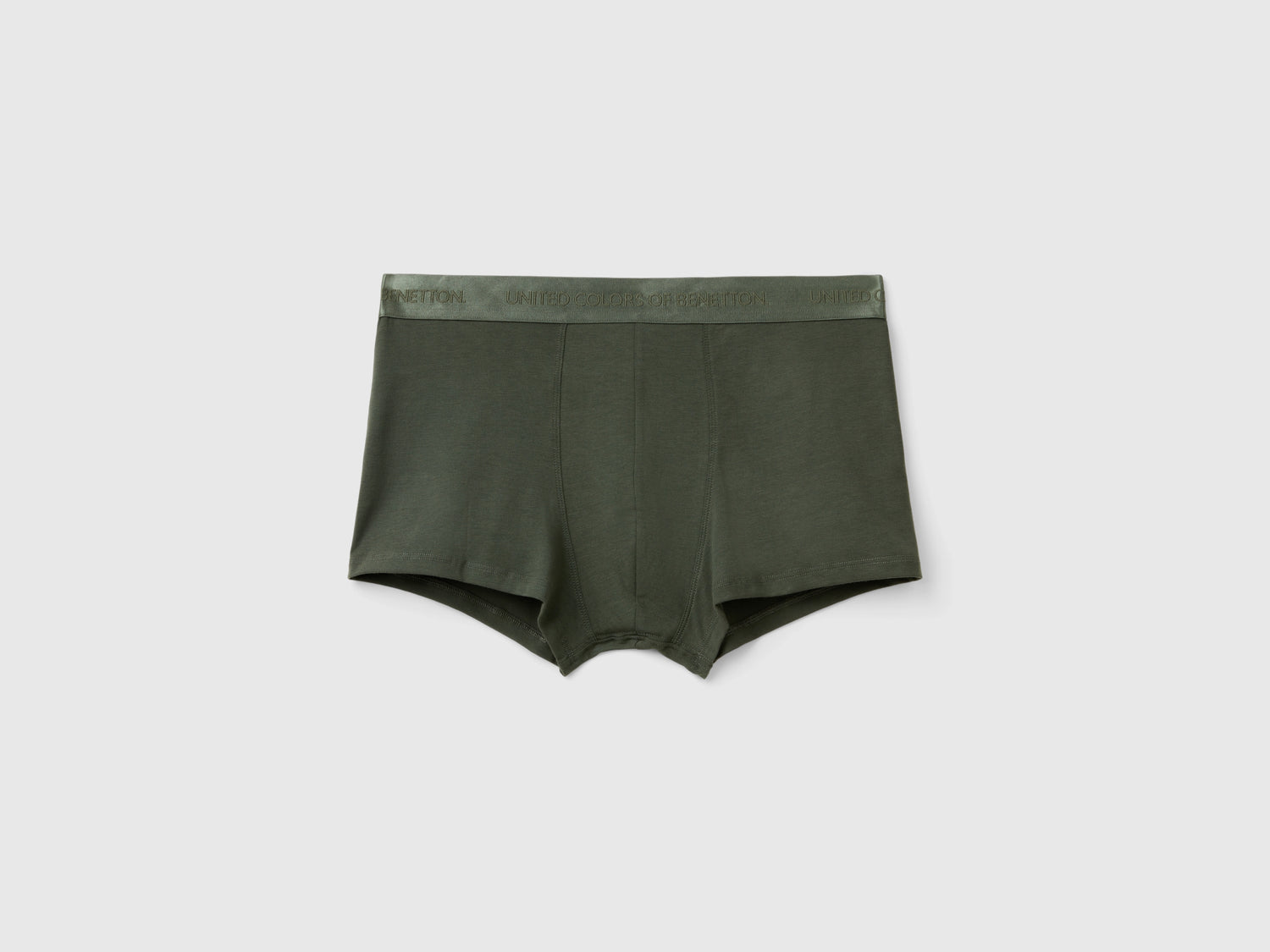 Boxer in misto lyocell da uomo verde militare | Benetton Outlet