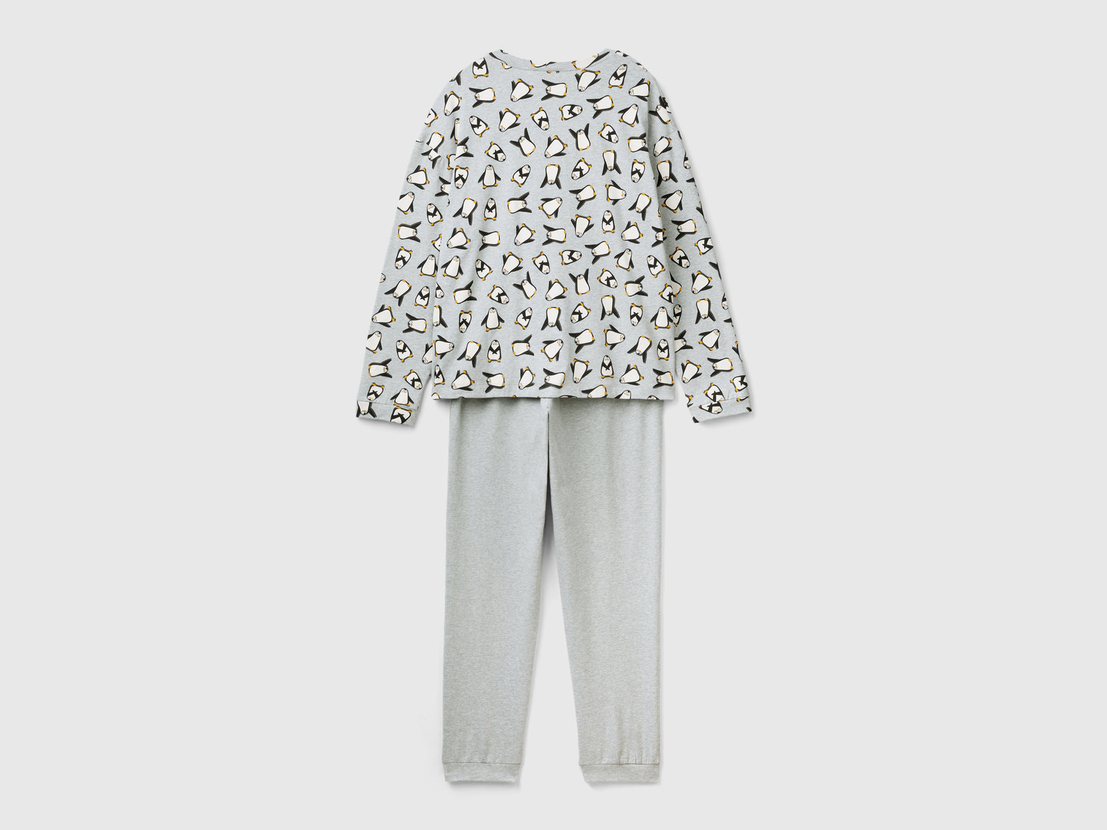 Pijama con estampado de pingüinos da uomo grigio 2 | Benetton Outlet