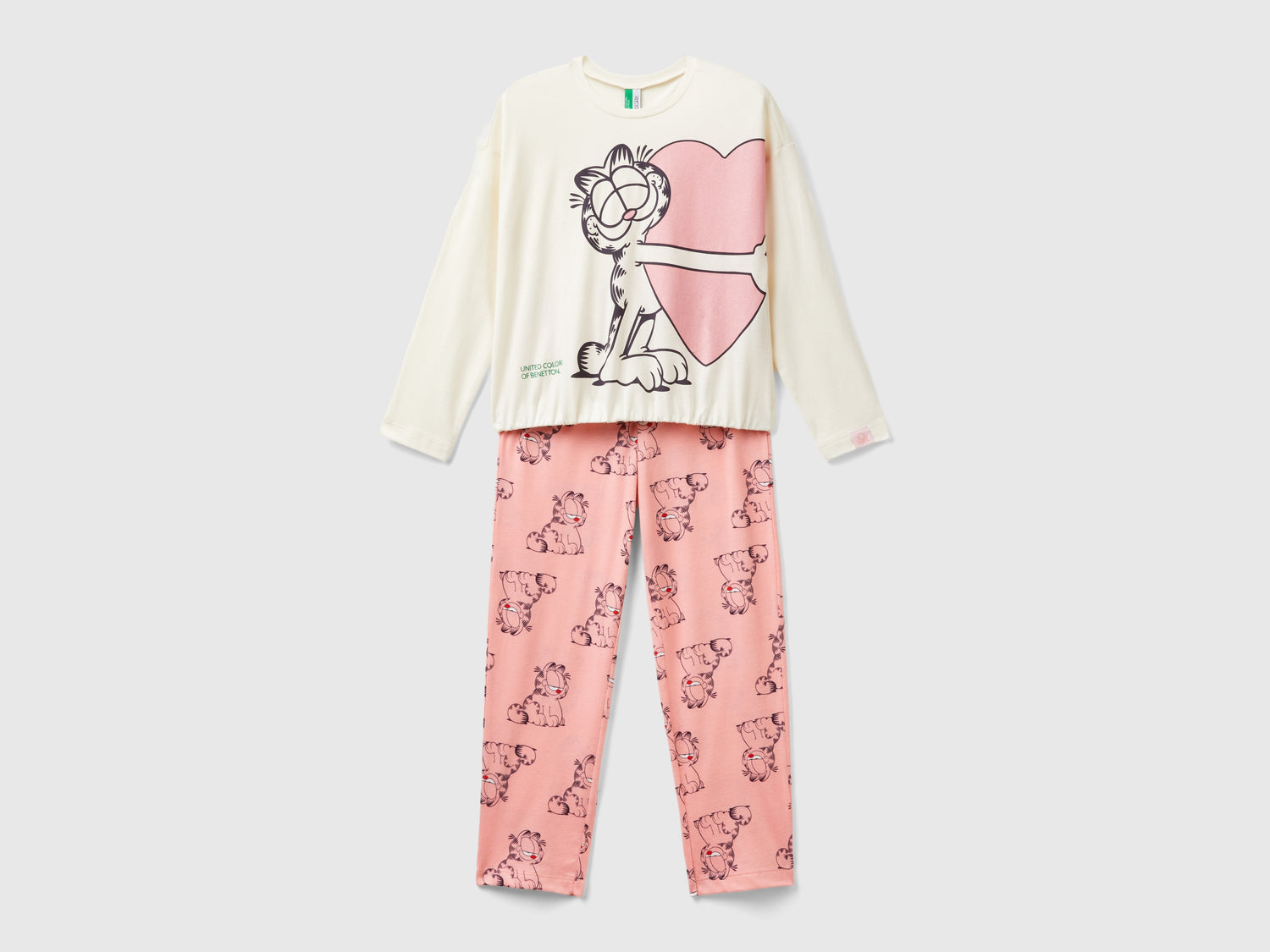 Pigiama Garfield ©2024 by Paws, Inc. da bambina bianco panna | Benetton Outlet