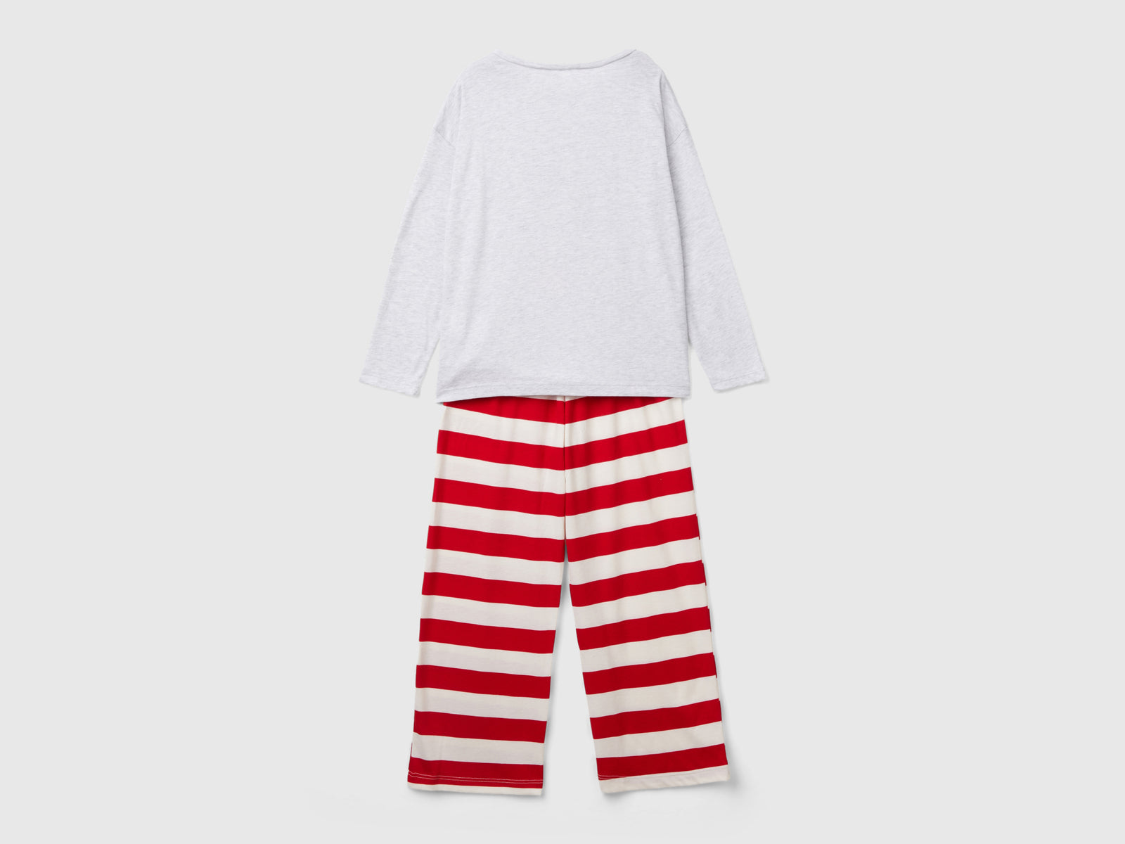 Pigiama con stampa bambolina da bambina grigio chiaro 2 | Benetton Outlet