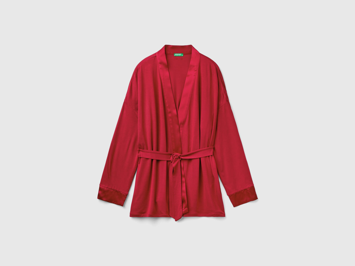 Chaqueta con detalles de seda da donna bordeaux | Benetton Outlet