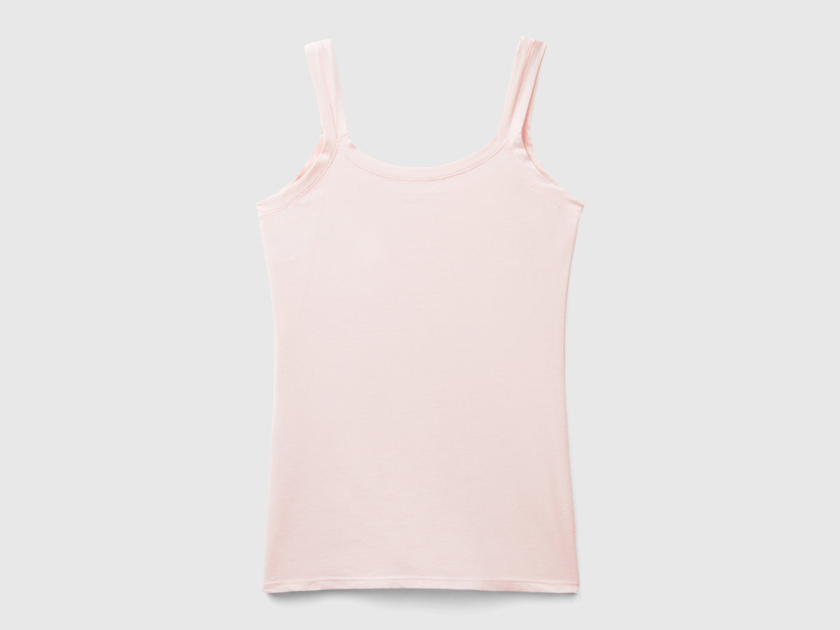 Camiseta sin mangas de algodón orgánico súper elástica