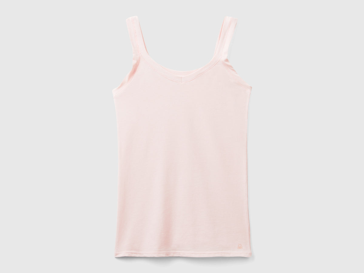 Camiseta sin mangas de algodón orgánico súper elástica