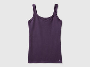 Camiseta sin mangas de algodón orgánico súper elástica