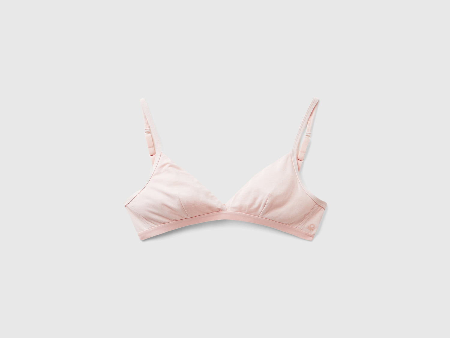 Reggiseno a triangolo in cotone bio stretch da donna rosa tenue | Benetton Outlet
