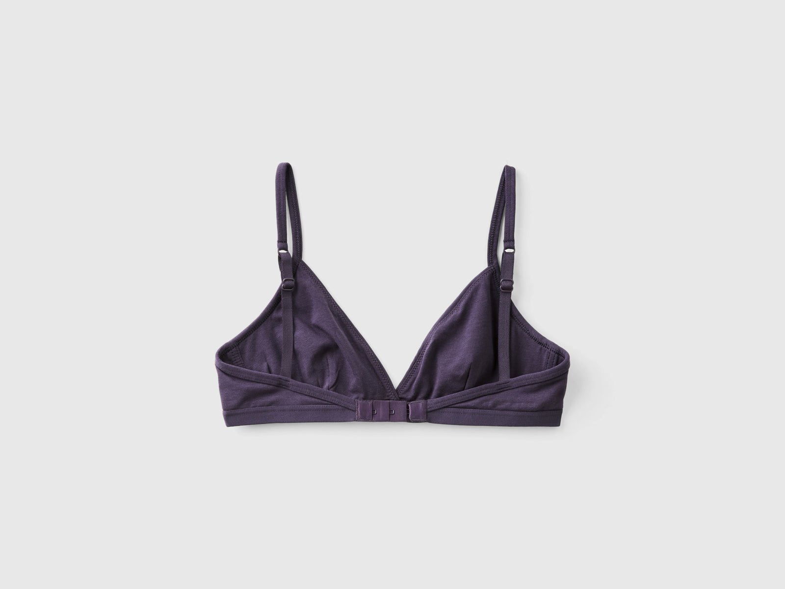 Reggiseno a triangolo in cotone bio stretch da donna malva scuro 2 | Benetton Outlet