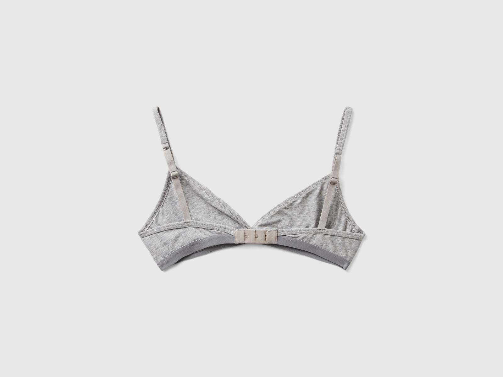 Reggiseno a triangolo in cotone bio stretch da donna grigio chiaro 2 | Benetton Outlet