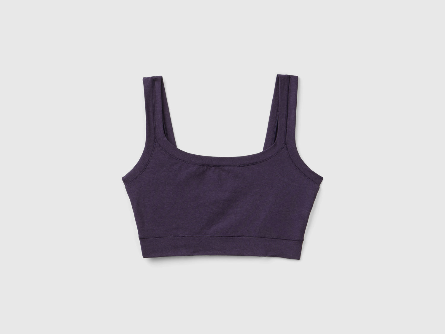 Sujetador de algodón orgánico súper elástico da donna malva scuro | Benetton Outlet