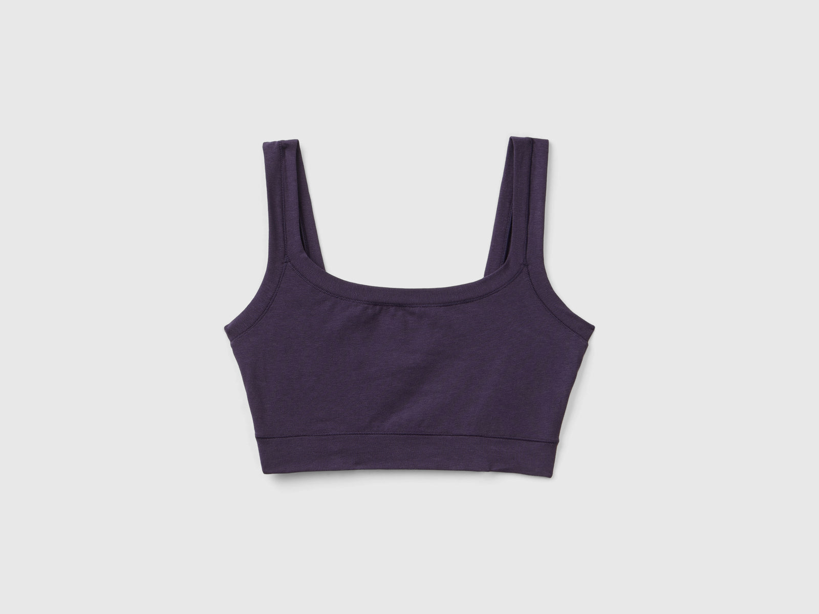 Sujetador de algodón orgánico súper elástico da donna malva scuro | Benetton Outlet