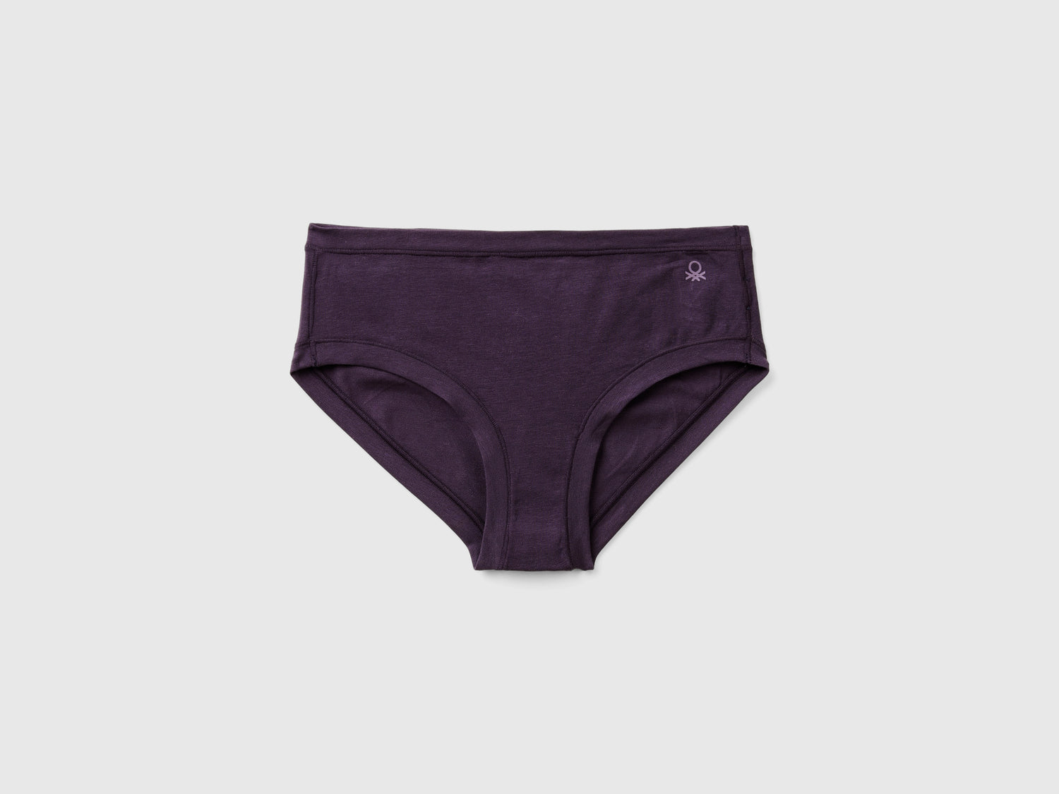 Slip fianco alto in cotone bio super stretch da donna malva scuro | Benetton Outlet