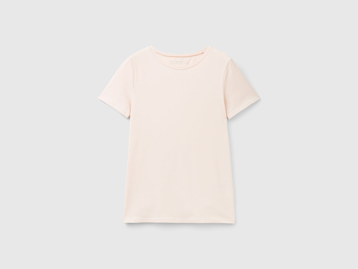 T-shirt manica corta in cotone bio super stretch