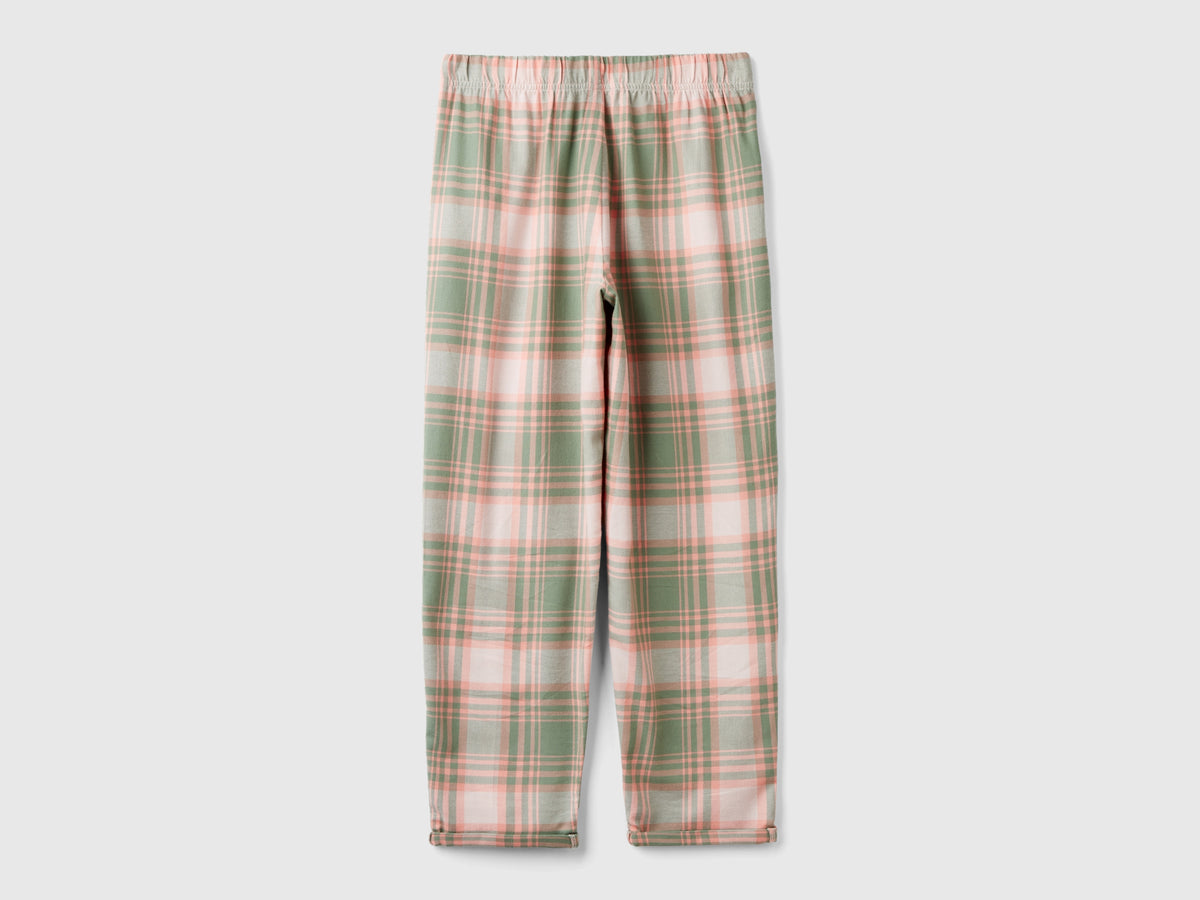 Pantaloni tartan in flanella