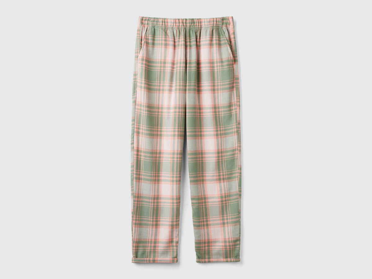 Pantaloni tartan in flanella