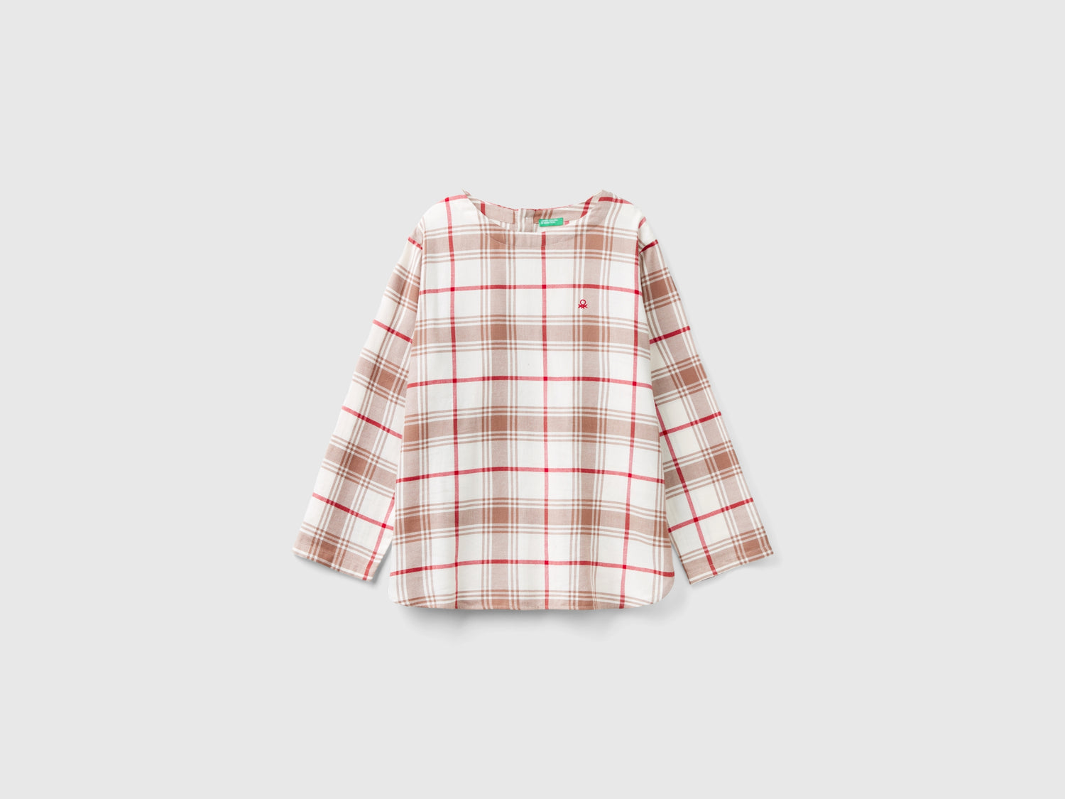 Suéter de franela a cuadros da donna multi-color | Benetton Outlet