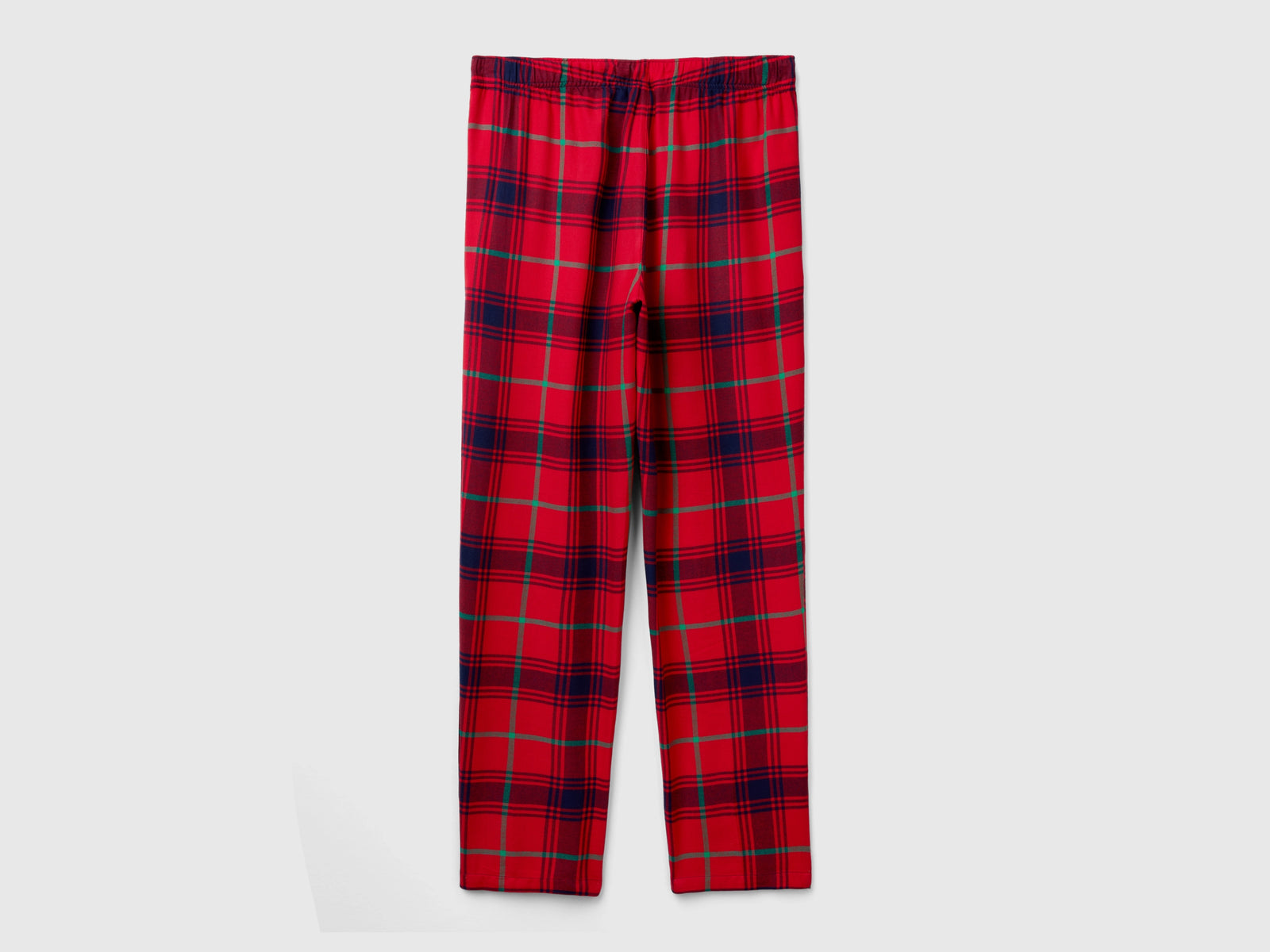 Pantalones de franela a cuadros da uomo rosso 2 | Benetton Outlet