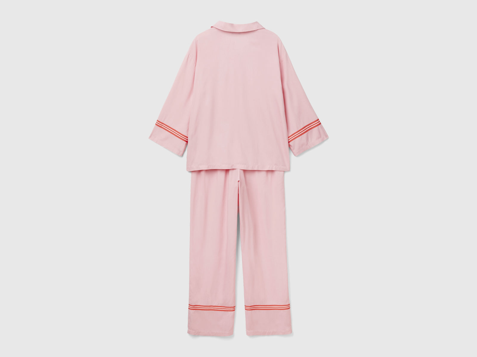 Pigiama in viscosa da donna rosa 2 | Benetton Outlet