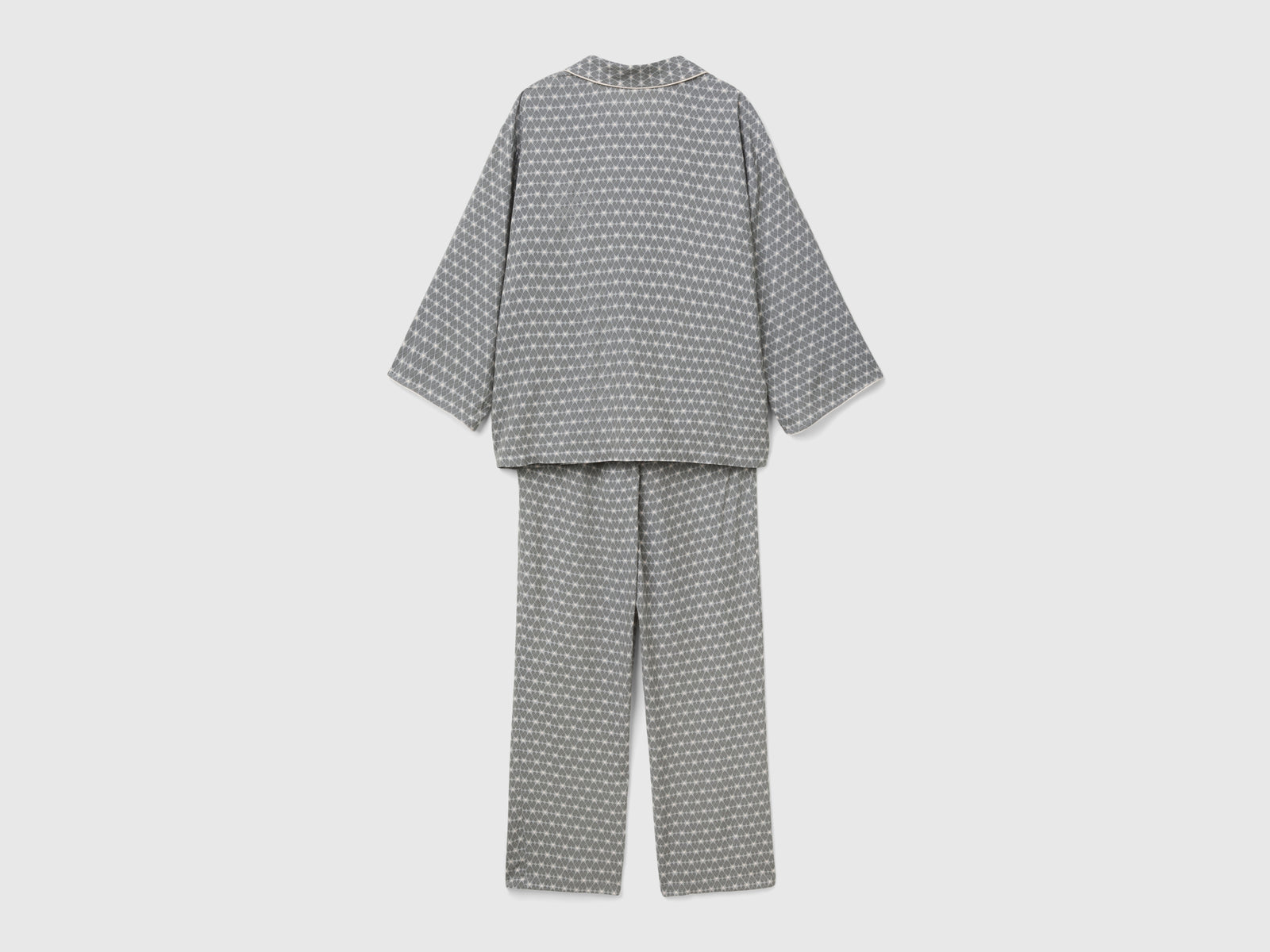 Pigiama fantasia in pura viscosa da donna grigio scuro 2 | Benetton Outlet