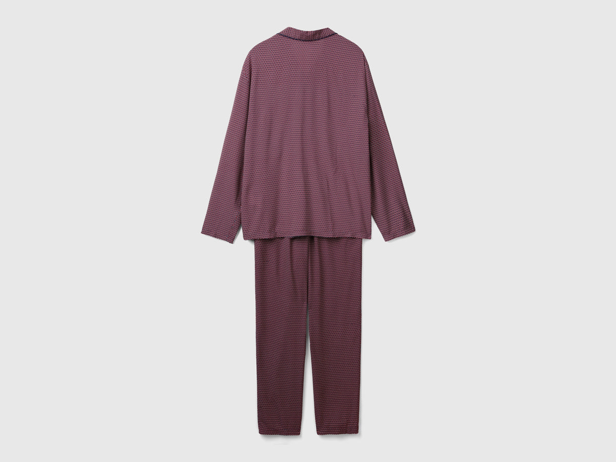 Pijama de viscosa estampada