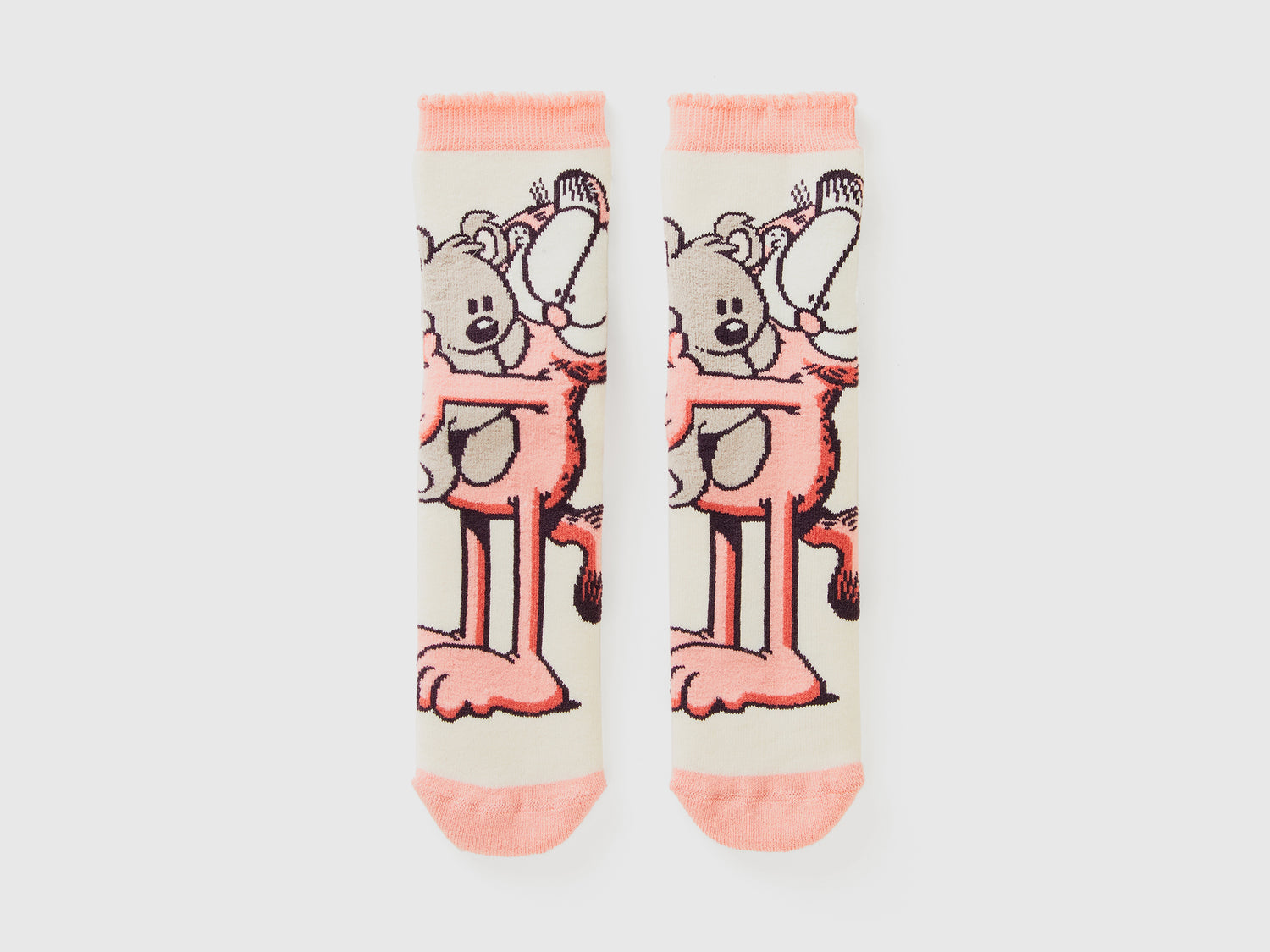 Calzini antiscivolo Garfield ©2024 by Paws, Inc. da bambino bianco panna | Benetton Outlet