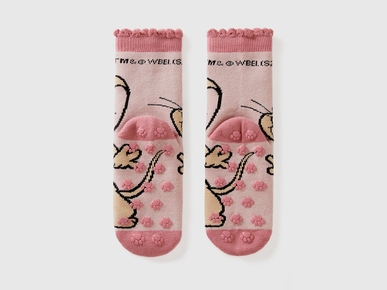 Calzini antiscivolo Tom & Jerry da bambino rosa tenue 2 | Benetton Outlet