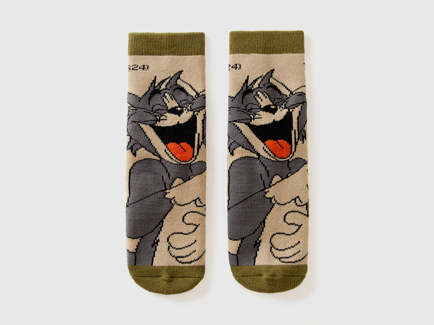 Calzini antiscivolo Tom & Jerry da bambino beige | Benetton Outlet