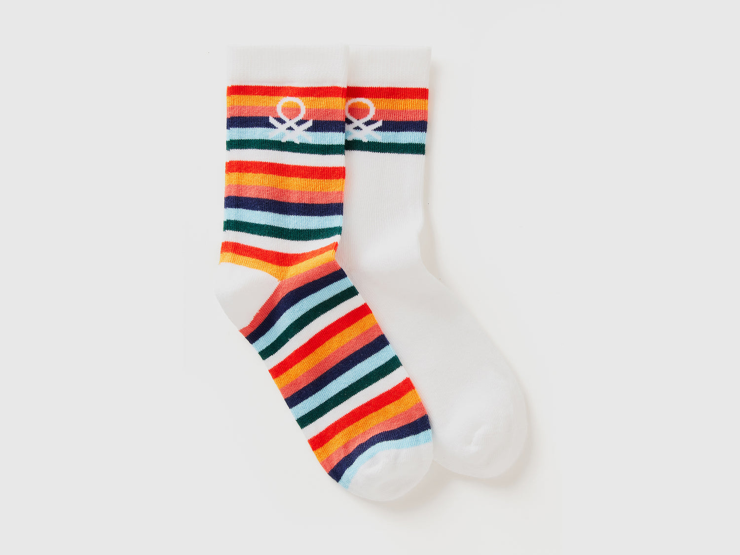 Calzini lunghi mix & match da bambino bianco | Benetton Outlet