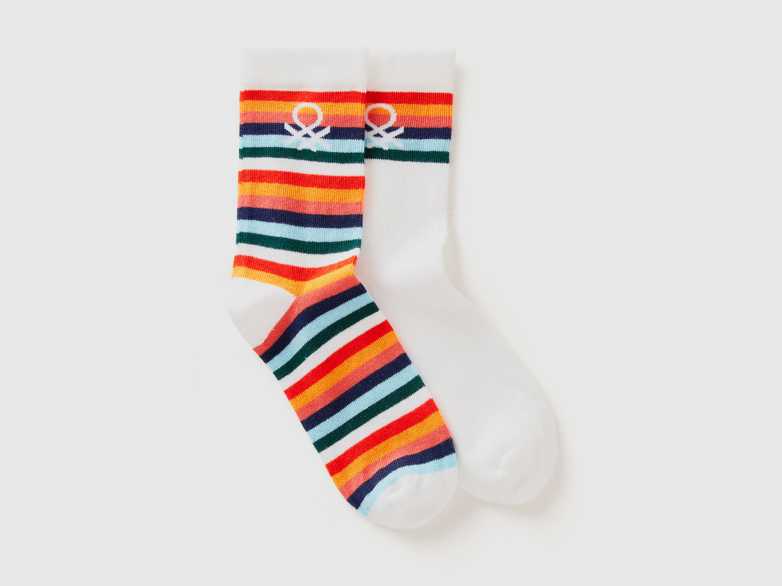 Calzini lunghi mix & match da bambino bianco | Benetton Outlet