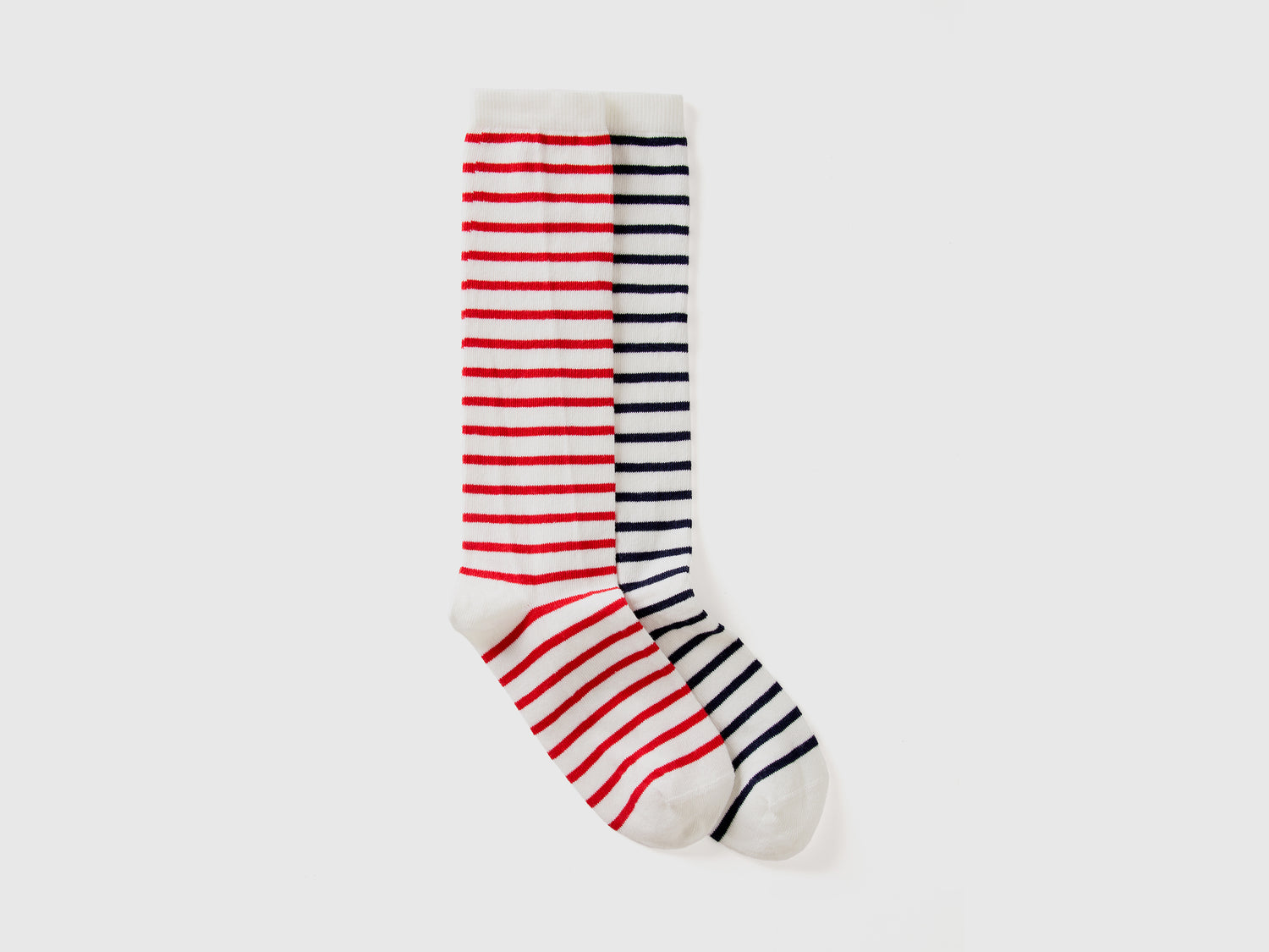 Due paia di calzini a righe bicolor da bambino multi-color | Benetton Outlet