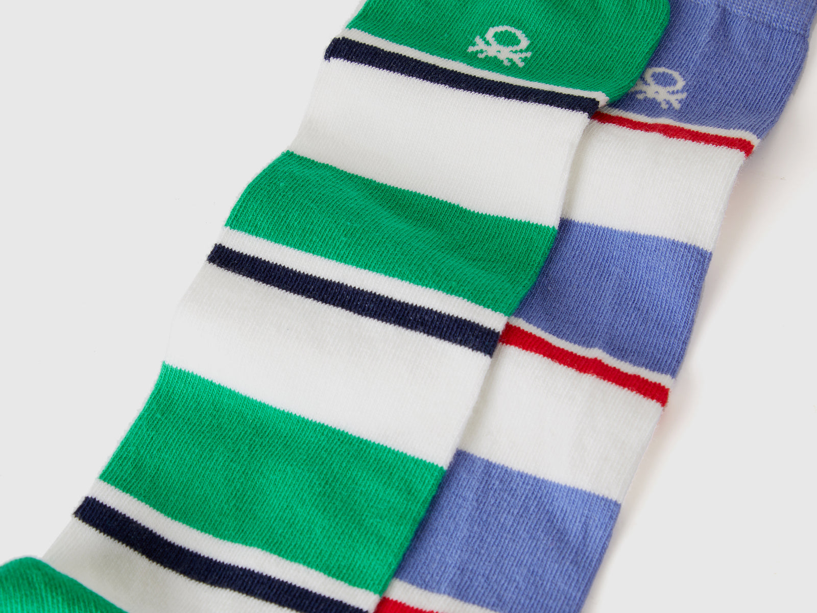 Due paia di calzini a righe da bambino multi-color 2 | Benetton Outlet