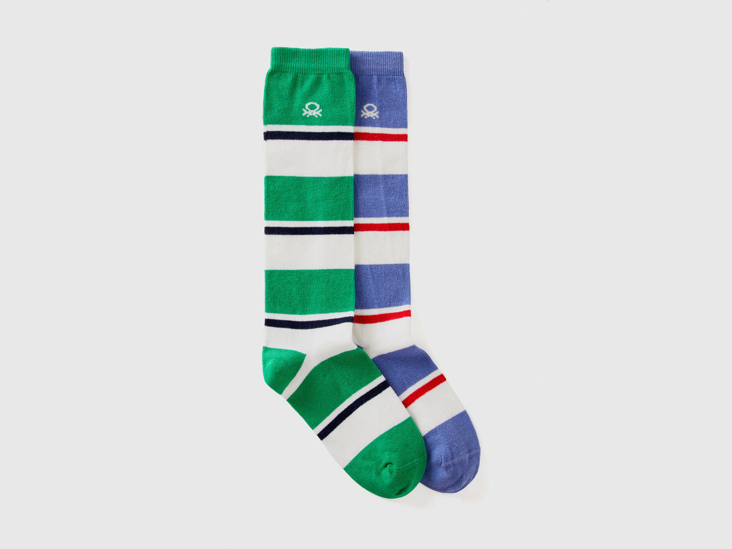 Due paia di calzini a righe da bambino multi-color | Benetton Outlet