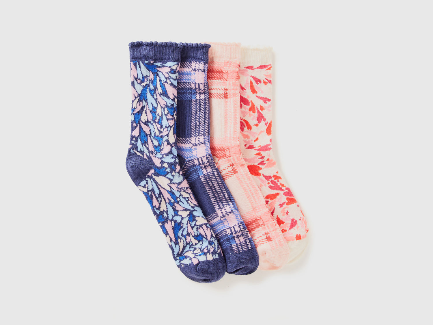 Quattro paia di calzini fantasia da bambino multi-color | Benetton Outlet