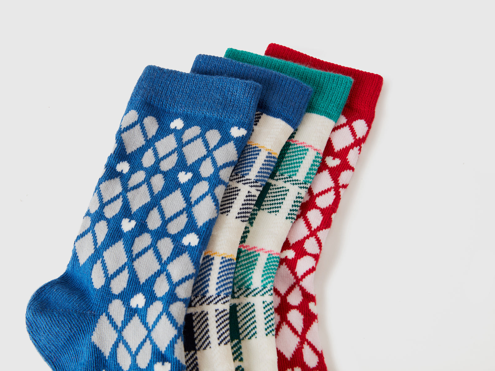 Quattro paia di calzini fantasia da bambino multi-color 2 | Benetton Outlet