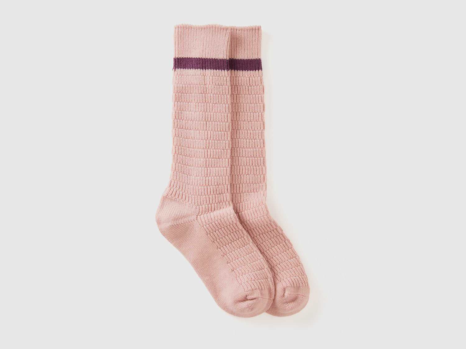 Calzini in maglia da donna rosa | Benetton Outlet