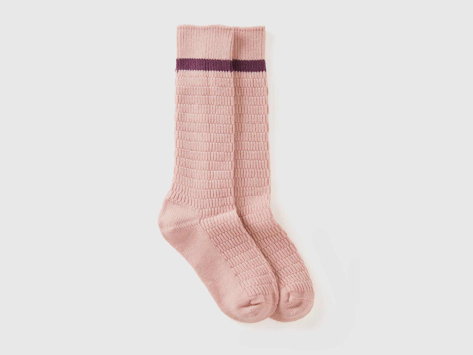 Calzini in maglia da donna rosa | Benetton Outlet