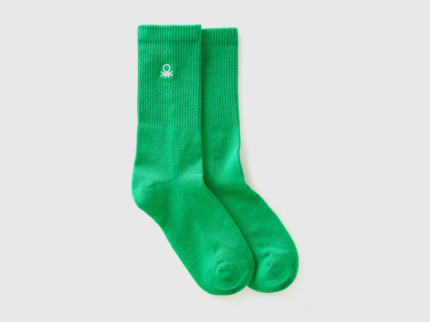 Calzini sportivi in misto cotone da uomo verde | Benetton Outlet