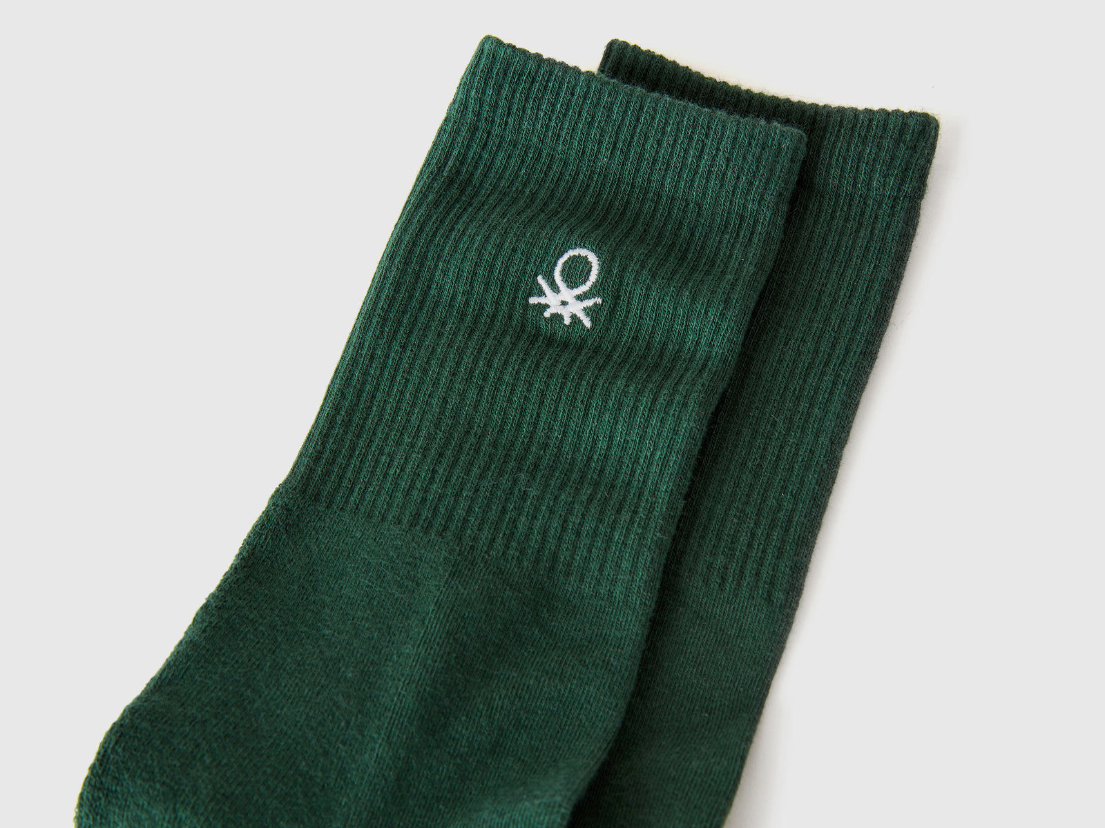 Calzini sportivi in misto cotone da uomo verde scuro 2 | Benetton Outlet