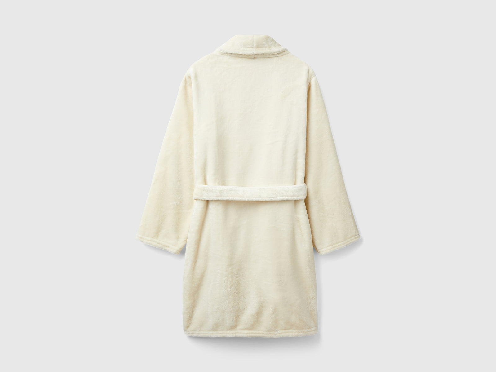 Vestaglia in pelliccetta sintetica da donna bianco panna 2 | Benetton Outlet